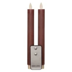 Anna’s Collection 2st. LED Rustiek Wax Diner Kaars Antiek Roze H23 Cm