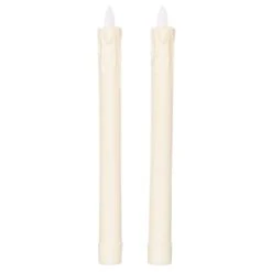Anna’s Collection 2st. LED Rustiek Wax Tafelkaars Ivoor H23 Cm