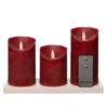 Anna’s Collection 3st. LED Rustiek Wax Stompkaars Bordeaux - Ø 7,5 X H 10/12,5/15 Cm -Meubeldecoratie Winkel anna s collection 3st led rustiek wax stompkaars bordeaux 7 1000x1000 6321ddd86a6ca l