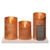 Anna’s Collection 3st. LED Rustiek Wax Stompkaars Koper - Ø 7,5 X H 10/12,5/15 Cm -Meubeldecoratie Winkel anna s collection 3st led rustiek wax stompkaars koper 7 5 x 1000x1000 6321ddf19199b l