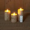 Berken LED-kaarsenset Met Bewegende Vlam 7,5 X 10/12,5/15 Cm Wit Met Afstandbediening -Meubeldecoratie Winkel berken led kaarsenset met bewegende vlam 7 5 x 10 12 5 15 cm 1603814510 1 l