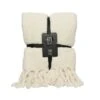 Decoris Sprei Polyester Teddy With Fringes - Wit -Meubeldecoratie Winkel decoris sprei polyester teddy with fringes wit 800x800 637f8cce87830 l