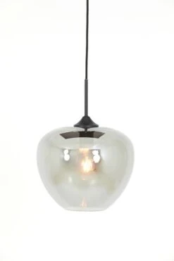 Hanglamp MAYSON Mat Zwart/Smoke - 30 X 30 X 25 Cm