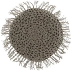 Unique Living Kussen Tufo Chateau Grey - Ø 45 Cm