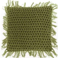 Unique Living Kussen Tufo Olive Green - 45 X 45 Cm