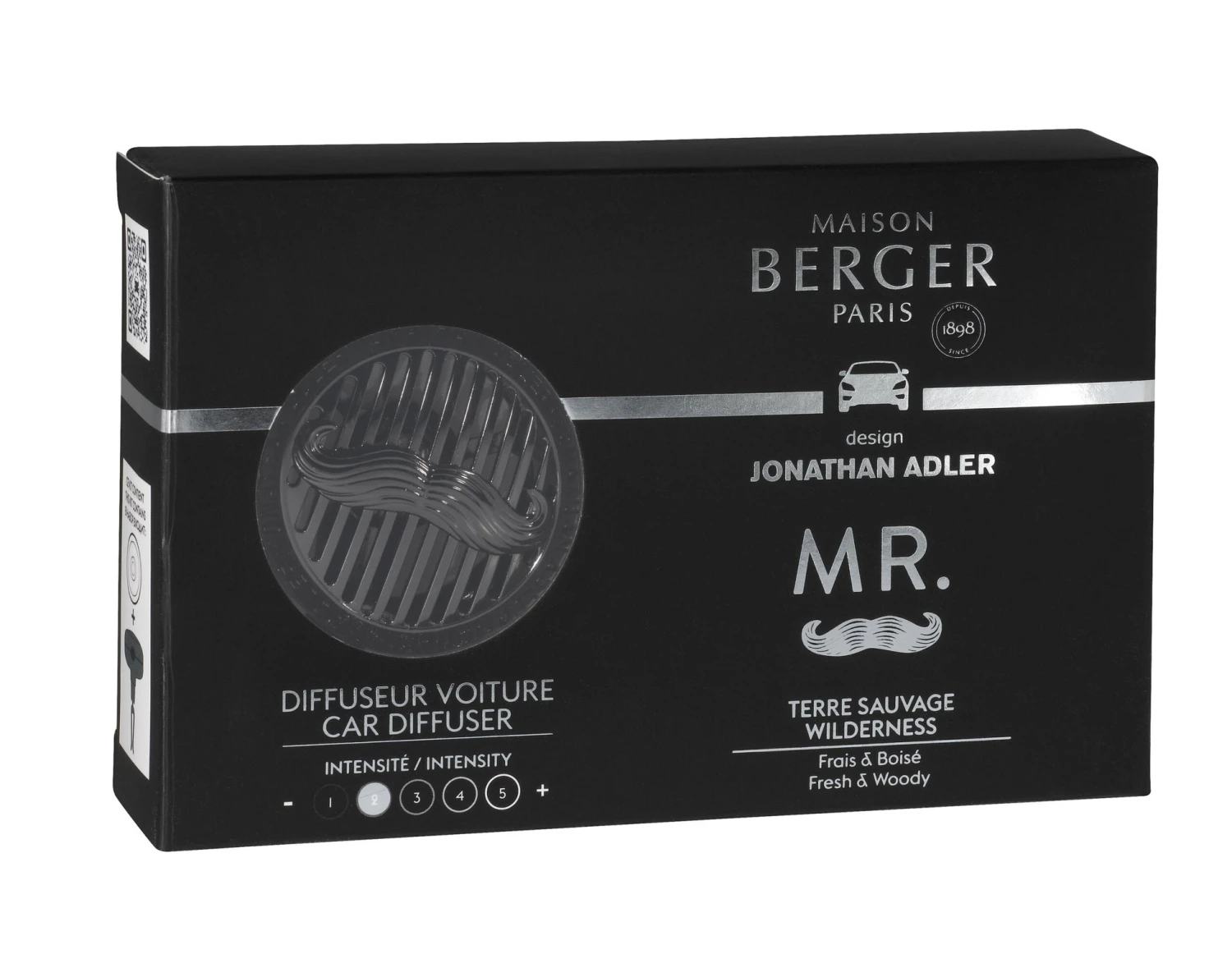 Maison Berger Paris Auto Diffuser Mr. Gun Metal Terre Sauvage 3 Maison Berger Paris Auto Diffuser Mr. Gun Metal Terre Sauvage