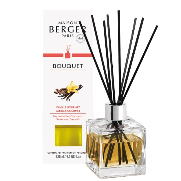 Maison Berger Paris Parfumverspreider Met Sticks Cube 125ml - Absolu De Vanille 3 Maison Berger Paris Parfumverspreider Met Sticks Cube 125ml - Absolu De Vanille