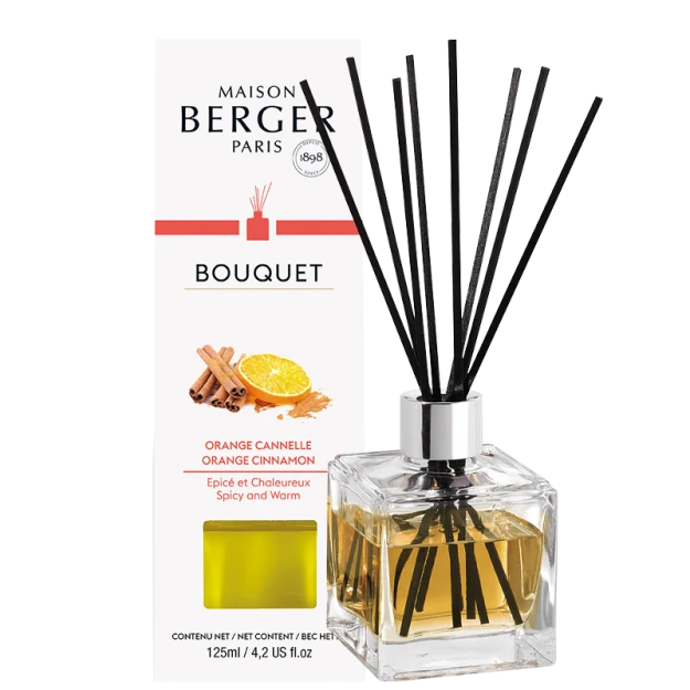 Maison Berger Paris Parfumverspreider Met Sticks Cube 125ml - Orange De Cannelle 3 Maison Berger Paris Parfumverspreider Met Sticks Cube 125ml - Orange De Cannelle