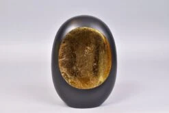 Marrakech Egg T-Light Black/Gold - 17 X 9 X 24 Cm