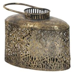 Lantaarn Metaal White Gold - 31 X 17,5 X 40,5 Cm