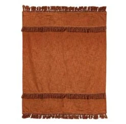 Unique Living Plaid Saba Leather Brown - 180 X 130 Cm