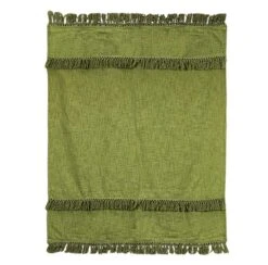 Unique Living Plaid Saba Olive Green - 180 X 130 Cm