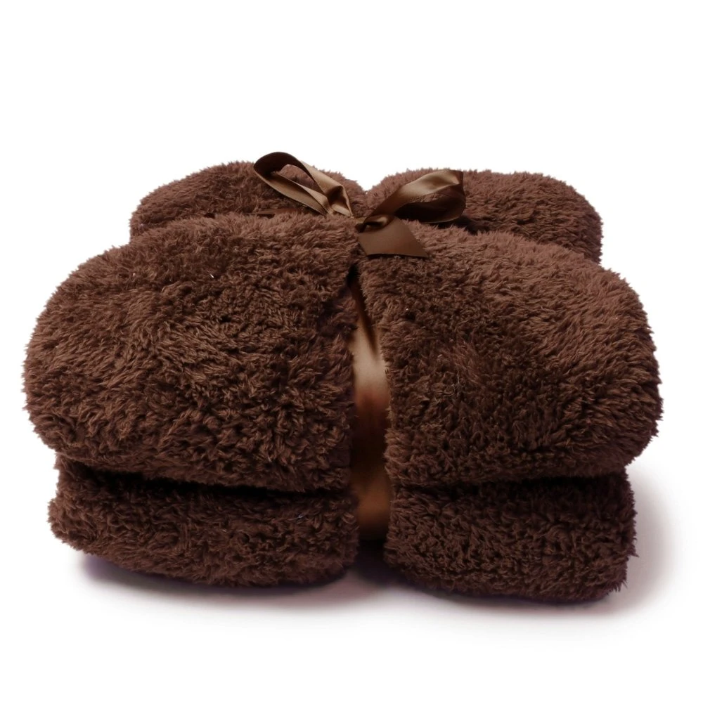 Unique Living Plaid Teddy Print Bison Brown 3 - 150 X 200 Cm 3 Unique Living Plaid Teddy Print Bison Brown 3 - 150 X 200 Cm