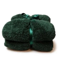Unique Living Plaid Teddy Dark Green - 200 X 150 Cm
