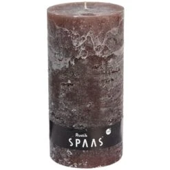 Rustieke Cilinderkaars 100/200 Mm 120u - Taupe