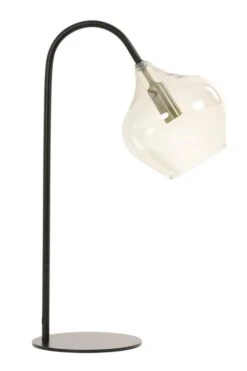 Tafellamp RAKEL Mat Zwart/Smoke - 28 X 17 X 50,5 Cm