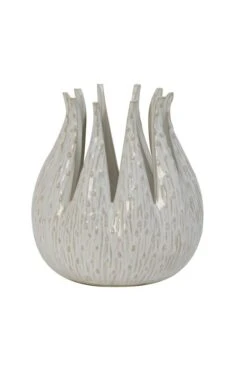 Theelicht MEDUSA Keramiek Crème - 14 X 14 X 16 Cm