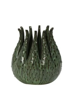 Theelicht MEDUSA Keramiek Groen - 14 X 14 X 16 Cm