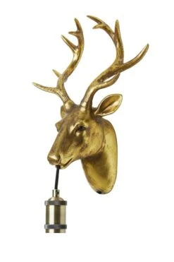 Wandlamp DEER Antiek Brons - 30 X 17,5 X 40 Cm