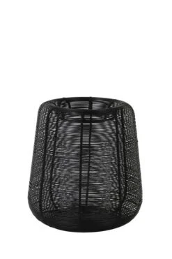 Windlicht ADETA Zwart + Glas - 22,5 X 22,5 X 24 Cm