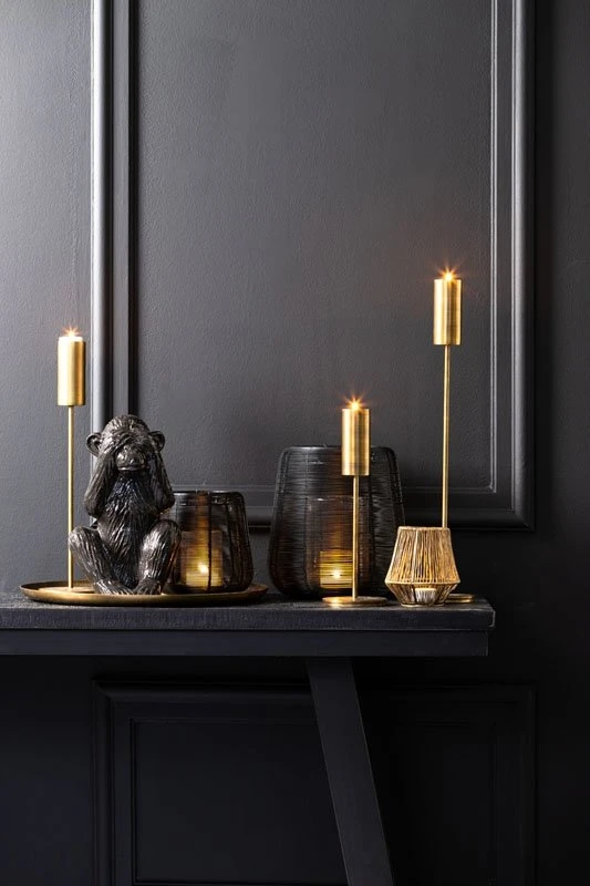 Windlicht ADETA Zwart + Glas - 22,5 X 22,5 X 24 Cm 4 Windlicht ADETA Zwart + Glas - 22,5 X 22,5 X 24 Cm - Afbeelding 2