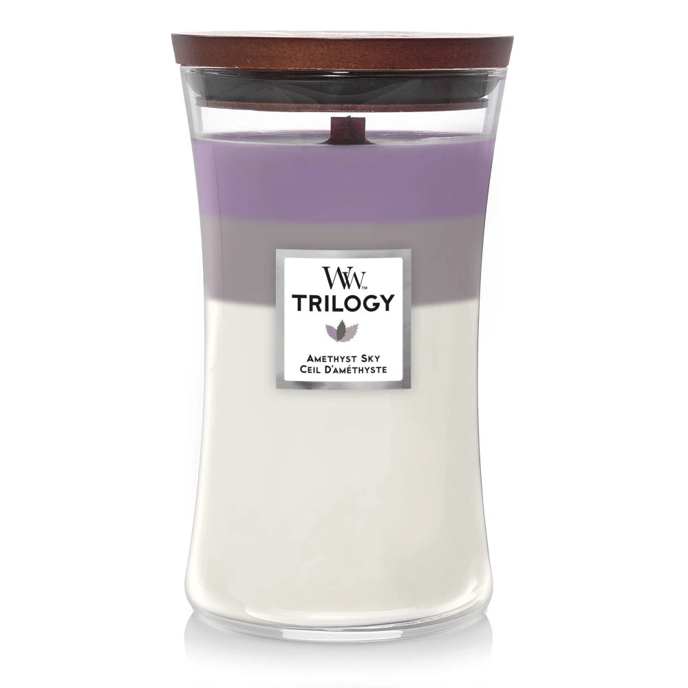 WoodWick Trilogy Amethyst Sky Large Candle 3 WoodWick Trilogy Amethyst Sky Large Candle