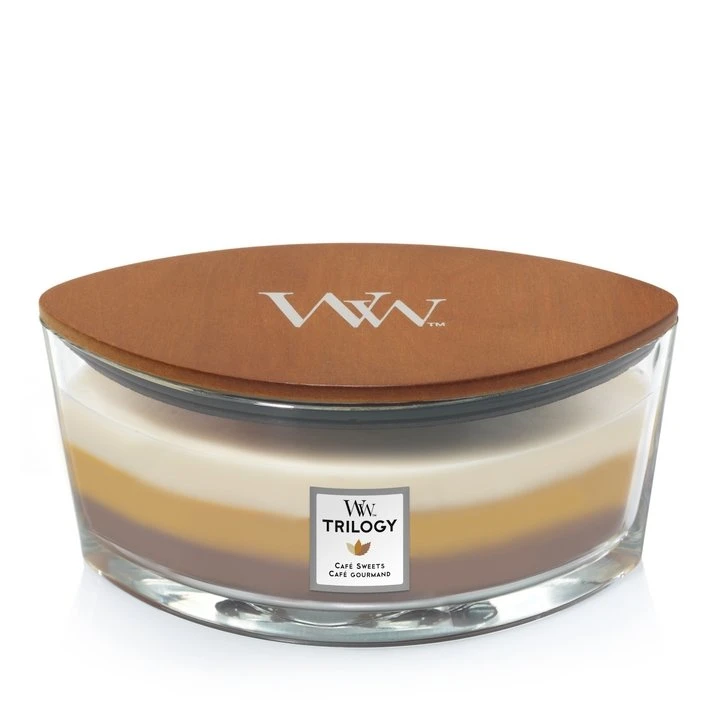 WoodWick Trilogy Café Sweets Ellipse Candle 3 WoodWick Trilogy Café Sweets Ellipse Candle