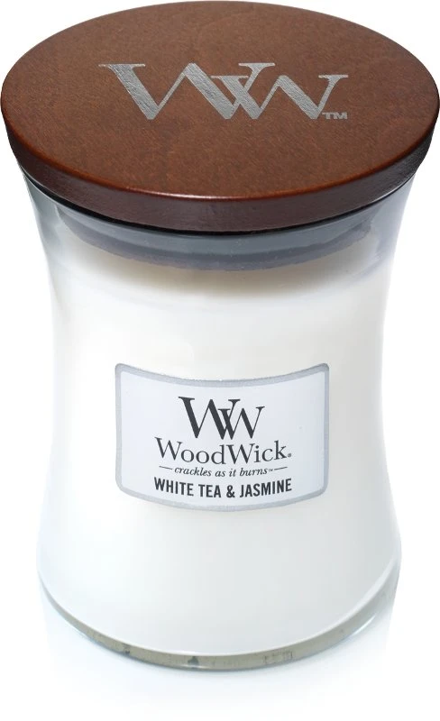 WoodWick White Tea & Jasmine Medium Candle 3 WoodWick White Tea & Jasmine Medium Candle
