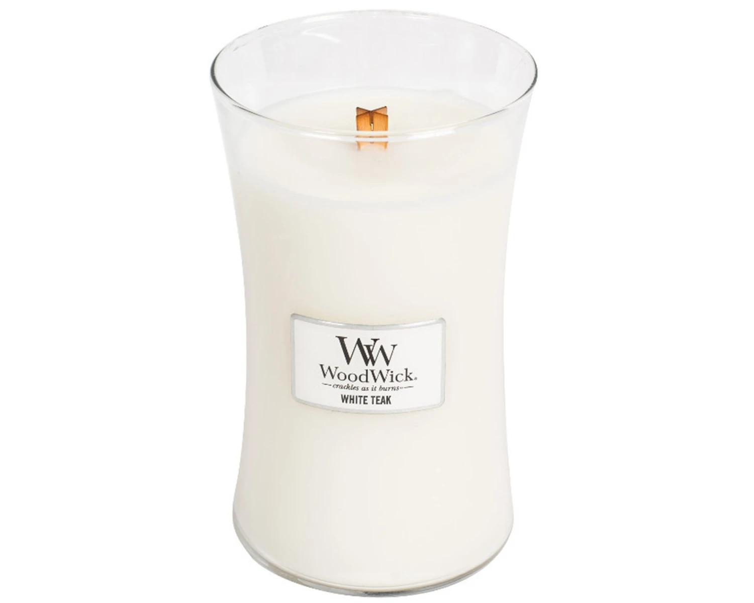 WoodWick White Teak Large Candle 4 WoodWick White Teak Large Candle - Afbeelding 2